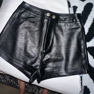 Superdown leather shorts